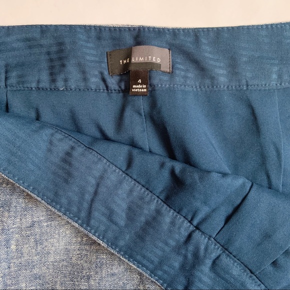 The Limited Blue Linen Pencil Mini Skirt - Picture 6 of 8